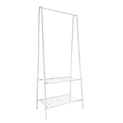 Avis Porte-manteau âne en métal d'angle premium Nyana Home 151x60x34cm, 1 étagère suspendue, 1 étagère inférieure Blanc.