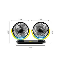 Acheter YP Select Ventilateur de véhicule General Motors Petit ventilateur électrique avec deux têtes et têtes secouantes - Noir Jaune