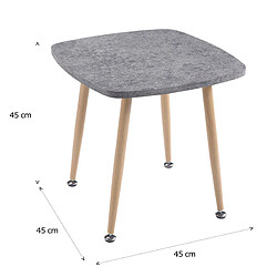 Cazedis Table d'appoint effet béton CEMENTO pas cher