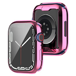 Coque en TPU électroplaqué, rose pour votre Apple Watch Series 7 45mm