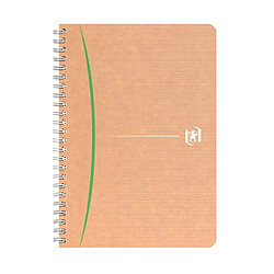 Cahier recyclé spirale Oxford Touareg A5 14,8 x 21 cm petits carreaux 180 pages - Lot de 5 pas cher