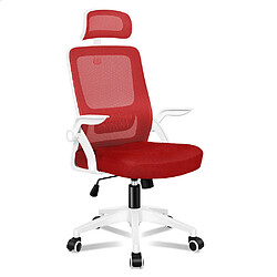 ALFORDSON Chaise de Bureau en Maille Siège Inclinable Ordinateur de Jeu Rouge