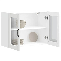 vidaXL Armoire murale de cuisine avec porte en verre Lucca blanc