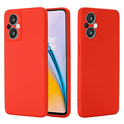 Coque en silicone anti-scratch avec sangle, rouge pour votre OnePlus Nord N20 5G