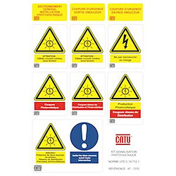 kit de signalisation - photovoltaique - catu at-7010