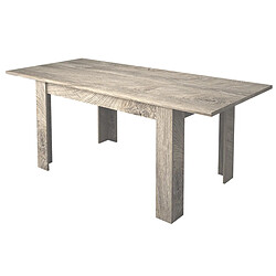 Acheter Pegane Table à manger extensible coloris chêne - Hauteur 77 x Longueur 140/200 x Profondeur 90 cm