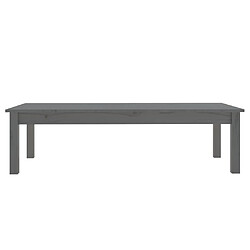 Avis ComfortXL Table Basse Gris 110x50x30 Cm Bois Massif De Pin