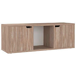 vidaXL Meuble TV Chêne Sonoma gris 88,5x27,5x30,5 cm Bois d’ingénierie