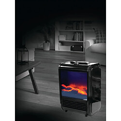 Cheminée noir Max Heater - VENTEO - Cheminée compacte et portable - Noir - Adulte - Effet flamme réglable 1500W