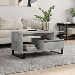 Maison Chic Table basse,Table Console Table d'appoint, Table pour salon Gris béton 90x49x45 cm Bois d'ingénierie -MN72046