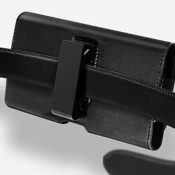 My Way Étui Ceinture pour Smartphone Taille XXL Fixation Clip Rabat Aimanté Myway Noir pas cher