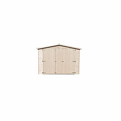 Garage Voiture en Bois Gardiun Mikhail II - 20 m² Extérieur 616x324x192/222 cm pas cher