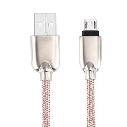 Avis Wewoo Câble rose pour Samsung, HTC, Sony, Huawei, Xiaomi, Meizu et autres appareils Android avec port micro USB Tête en métal tissé 1M 108 cœurs en cuivre Micro USB vers USB de chargement de synchronisation de données,