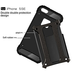 Wewoo Coque renforcée noir pour iPhone SE & 5 & 5s Tough Armour TPU + PC Combinaison Cas pas cher