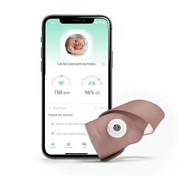 Owlet Smart Sock 3 Babyphone Connecte 2'' Wi-Fi Optique Avec Suivi de la Fréquence Cardiaque Rose Poudré