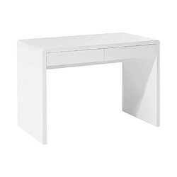 Vente-Unique Bureau avec 2 tiroirs - MDF - Blanc laqué - VACELA