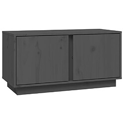 Maison Chic Meuble TV scandinave - Banc TV pour salon Gris 80x35x40,5 cm Bois de pin massif -MN42717