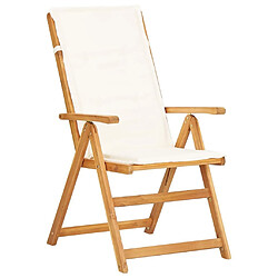 Avis Maison Chic Lot de 2 Chaises inclinables de jardin - Fauteuil d'extérieur Marron Bois solide d'acacia -MN41832