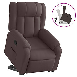 vidaXL Fauteuil inclinable marron foncé tissu