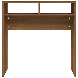 Maison Chic Table console | Meuble d'entrée | Table d'appoint Chêne marron 78x30x80 cm Bois d'ingénierie -GKD88105 pas cher