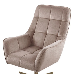 Beliani Fauteuil MOLLE Velours Beige pas cher