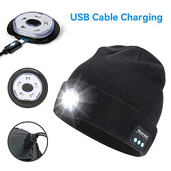 GUPBOO Casque Bluetooth musique chapeau hiver sans fil casque chapeau casque avec micro randonnée vélo en plein air chapeau