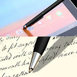 Avizar Stylet Écran Tactile Universel Embout Silicone Stylo A Bille Clip Intégré Noir pas cher