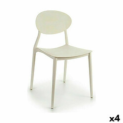 Gift Decor Chaise de Salle à Manger Blanc Plastique 41 x 81 x 49 cm (4 Unités)