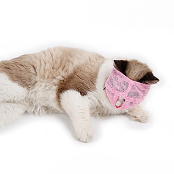 Avis Maquillage réglable Cat Muzzle Pet Anti-bark Muzzle Cat Grooming Muzzle S Pink