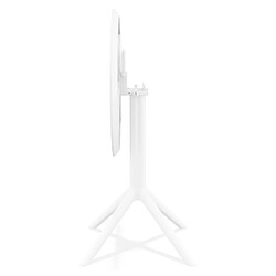 Acheter Alterego Table pliable ronde 'GIMLI' en matière plastique blanche - intérieur / extérieur - Ø 60 cm