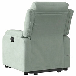 Acheter Maison Chic Fauteuil Relax pour salon, Fauteuil inclinable de massage électrique gris clair velours -GKD81025