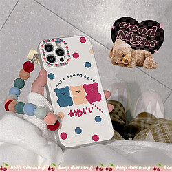 GUPBOO Étui pour iPhone12Pro Color Ball Wristband Phone Case Bear Polka Dot