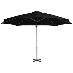 ComfortXL Parasol Déporté Avec Mât En Aluminium Noir 300 Cm