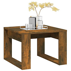 Avis vidaXL Table d'appoint Chêne fumé 50x50x35 cm Bois d'ingénierie