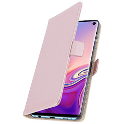 Avizar Housse Samsung Galaxy S10 Étui Clapet Portefeuille Fonction Stand DZgogo - rose