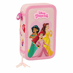 Plumier double Princesses Disney Summer adventures Rose 12.5 x 19.5 x 4 cm (28 Pièces)