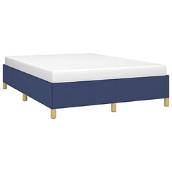 Avis Maison Chic Lit adulte - Lit simple Cadre de lit,Structure du lit Contemporain Bleu 140 x 200 cm Tissu -MN31610