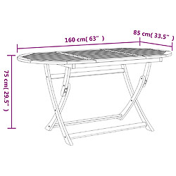 vidaXL Ensemble à manger de jardin 7 pcs Bois d'acacia solide pas cher