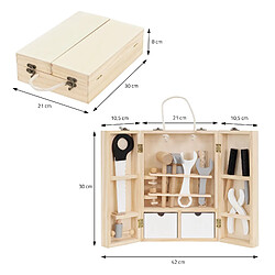 Avis Joyz Boîte à Outils pour Enfants avec 8 Outils, Mallette en Bois, Jouet Montessori 1 An +, Jouets Pédagogiques/Educatif, Caisse à Outils Multifonctions, Jeux de Construction, Cadeau Garçons et Filles