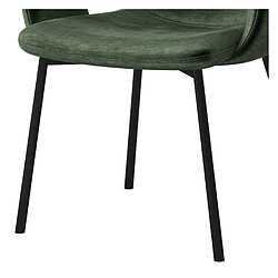 Moloo TRAVIS-Fauteuil de table en tissu Retro Sauge et métal noir pas cher