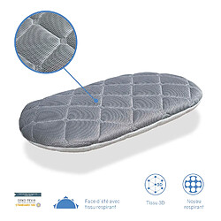 Acheter Dormalit Matelas de Couffin 72x33 mémoire de forme Epaisseur 6 CM 2 in 1:Matelas pour Landau,Nacelle,Berceau + protège matrelas -Déhoussable, lavable, Respirant