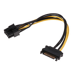 Acheter 1x 20cm Sata 15pin Mâle Vers Pci-e Express 6 + 2 Broches Câble D'alimentation Vidéo