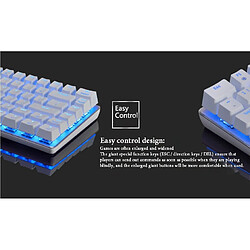 Acheter Universal Clavier de gaming mécanique 18 modes RVB rétroéclairé USB câblé 82 clés axe bleu/noir Clavier d'ordinateur portable de gaming pour clavier professionnel (blanc 2)