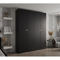 Abiks Meble Armoire Inova 2 À Portes Battantes 236,7/200/47 4 Portes (nero/d’oro)