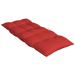 Acheter vidaXL Coussins de chaise à dossier haut lot de 4 rouge tissu oxford