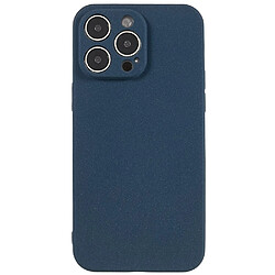 Coque en TPU anti-rayures, mat double-face, anti-traces de doigts pour votre iPhone 14 Pro - bleu marine