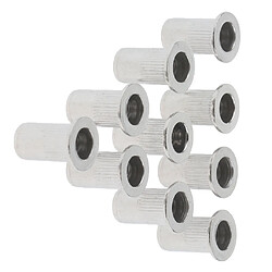 Acheter 10pcs / lot filetage métrique en acier inoxydable filetage métrique M4-M8 écrou Rivnut Inserts Nut M5