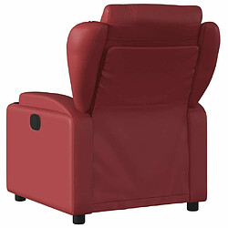 Maison Chic Fauteuil inclinable,Fauteuil luxe de relaxation Rouge bordeaux Similicuir -MN16235 pas cher