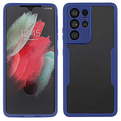 Coque en TPU + acrylique antichoc, détachable 2-en-1 bleu marine pour votre Samsung Galaxy S21 Ultra 5G/S30 Ultra 5G