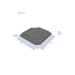 Avis Dalle en béton noir pour pied de parasol 25 kg - 46 x 46 cm - Hespéride